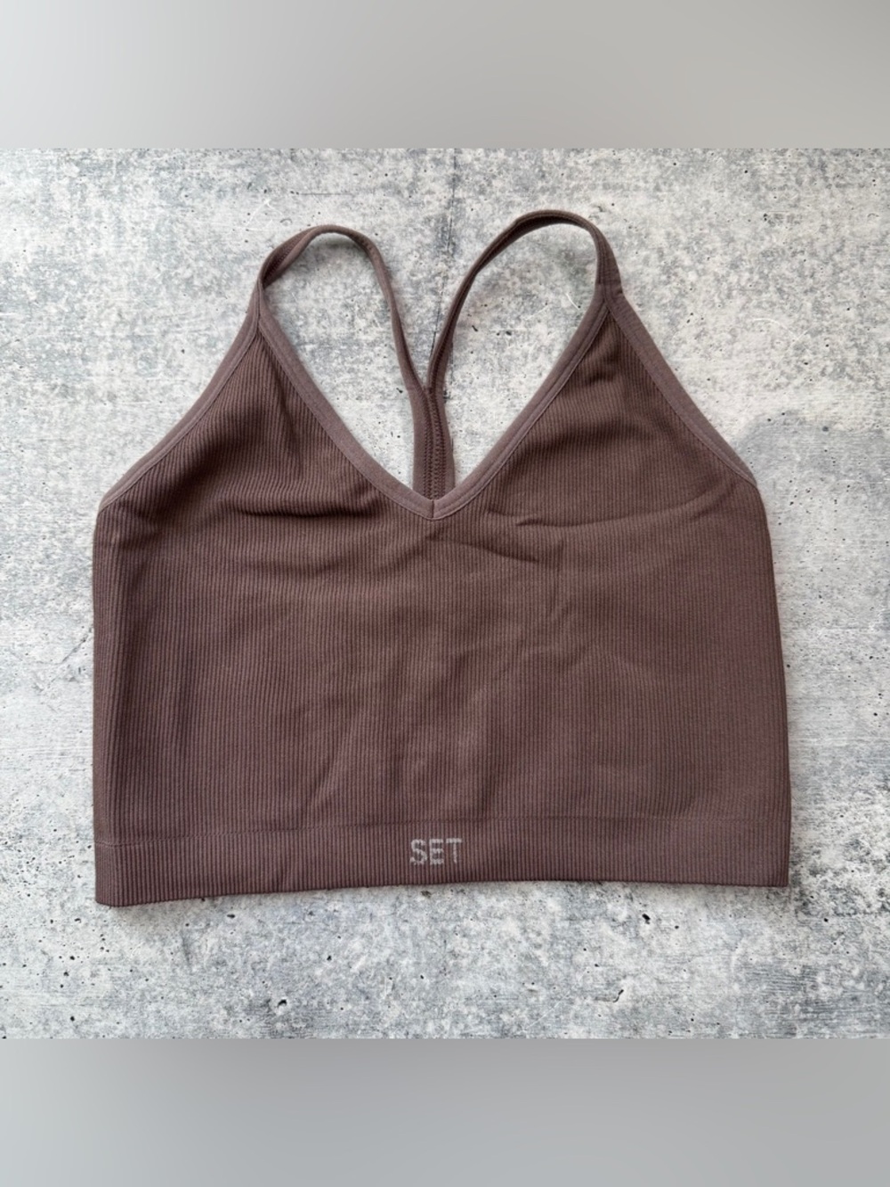 Set Active V-Neck Ribbed Sports Top M